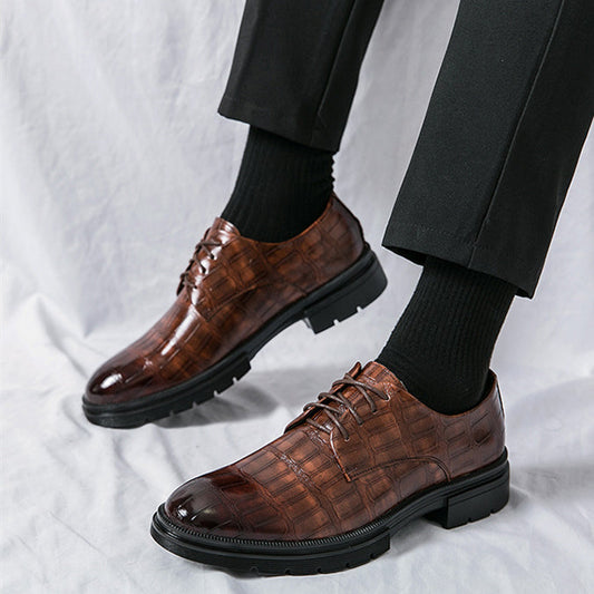 ⏳Vente de déstockage 49% DE RÉDUCTION⏳Chaussures en cuir d'affaires décontractées à imprimé crocodile pour hommes