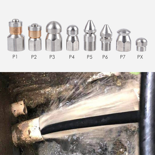 Buse de nettoyage des égouts en acier inoxydable