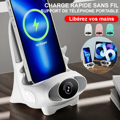 Mini-chaise avec chargeur rapide sans fil, support de téléphone multifonctionnel