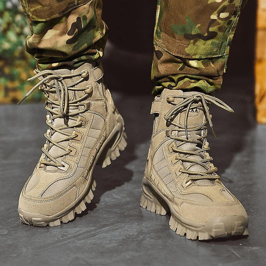 ✨Bottes de Combat de Travail Imperméables pour Hommes, Extérieur Anti-Perforation, Bottes de l'Armée (Amélioration de la Durabilité)